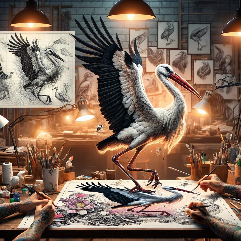 How to Draw a Stork Step by Step: From Sketch to Final Piece