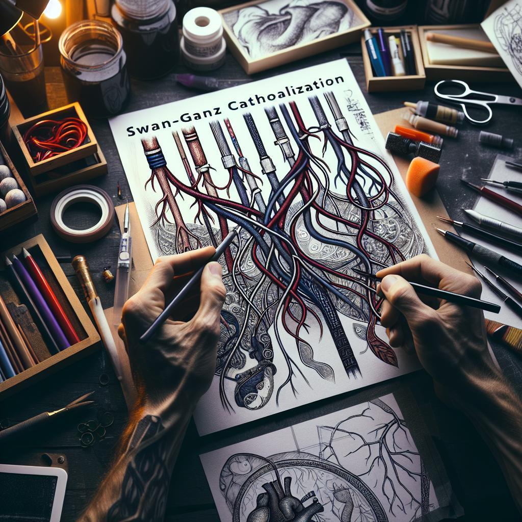 How to Draw Mixed Venous from Swan-Ganz Catheterization Diagrams