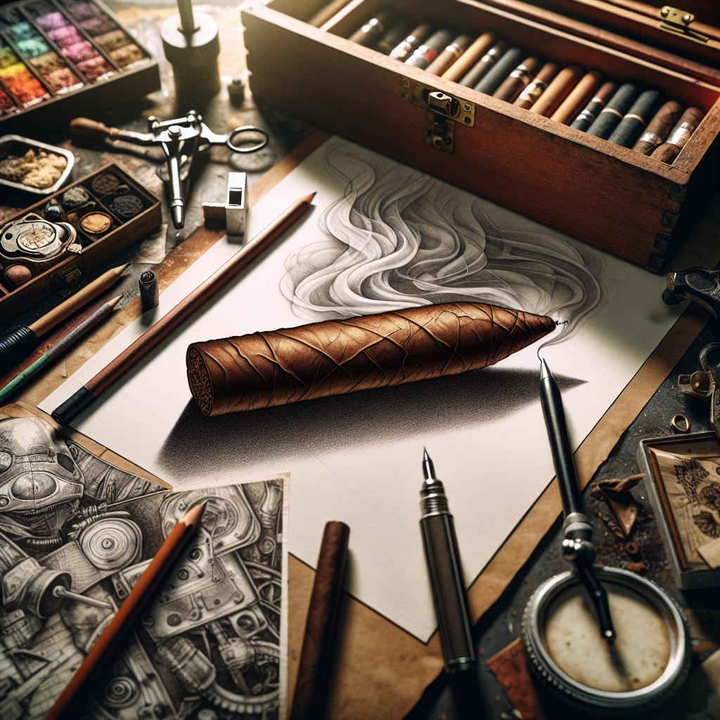 How to Draw a Cigar in Realistic Detail with Simple Techniques