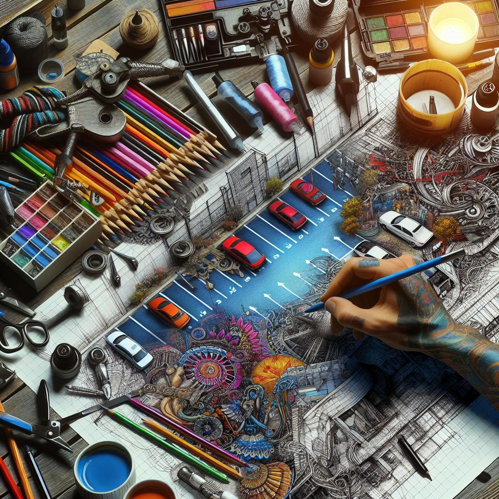 How to Draw a Parking Lot with Precision and Perspective