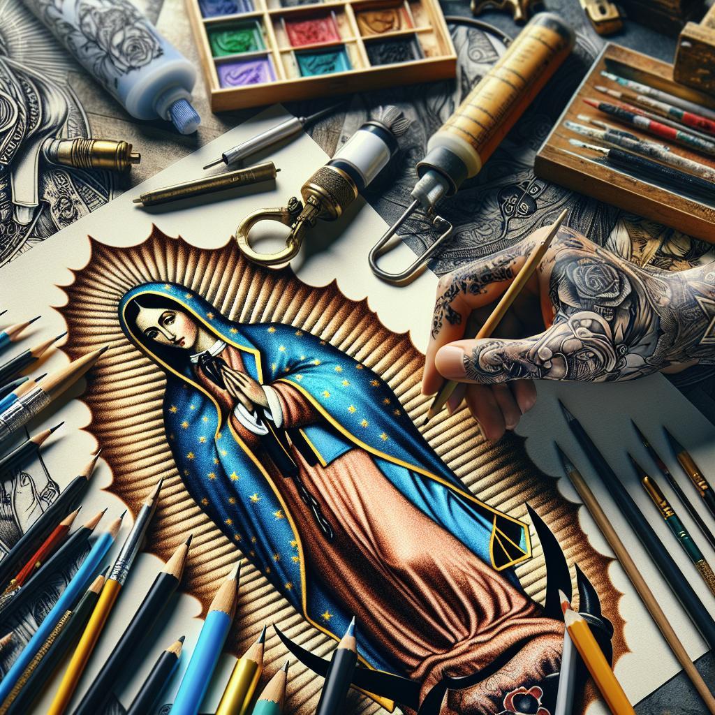 How to Draw Our Lady of Guadalupe with Traditional Techniques