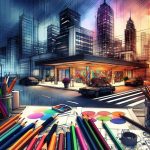 How to Draw a Parking Lot with Different Colors for Bold Urban Scenes