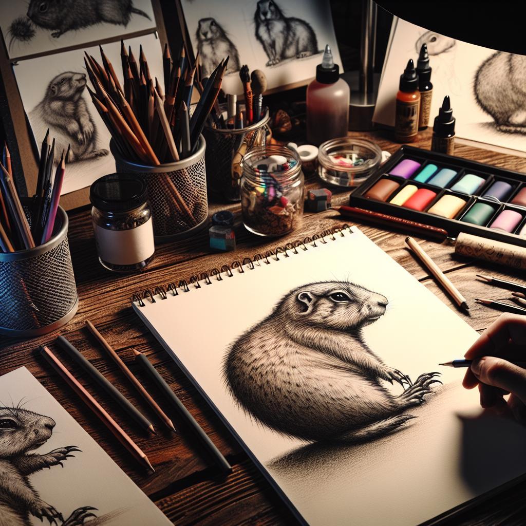 How to Draw a Prairie Dog: Simple Steps for Beginners 8 How to Draw a Prairie Dog: Simple Steps for Beginners