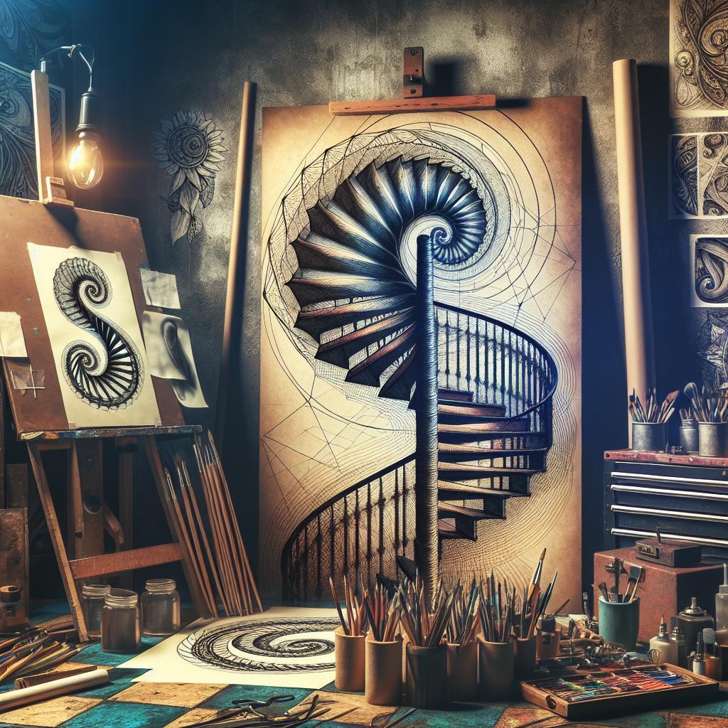 How to Draw Spiral Staircases with Accurate Proportions