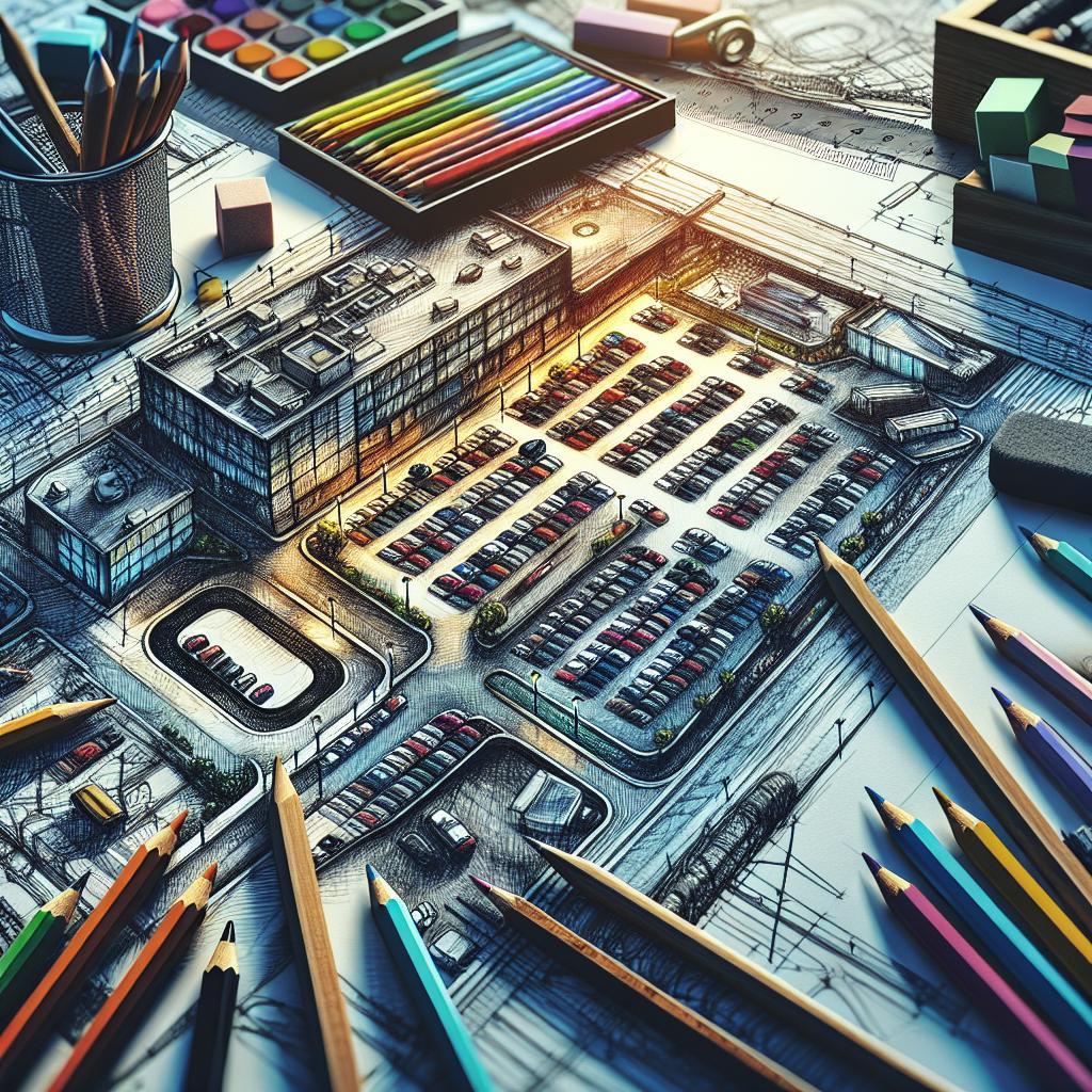 How to Draw Parking Lots with Realistic Detail and Accuracy