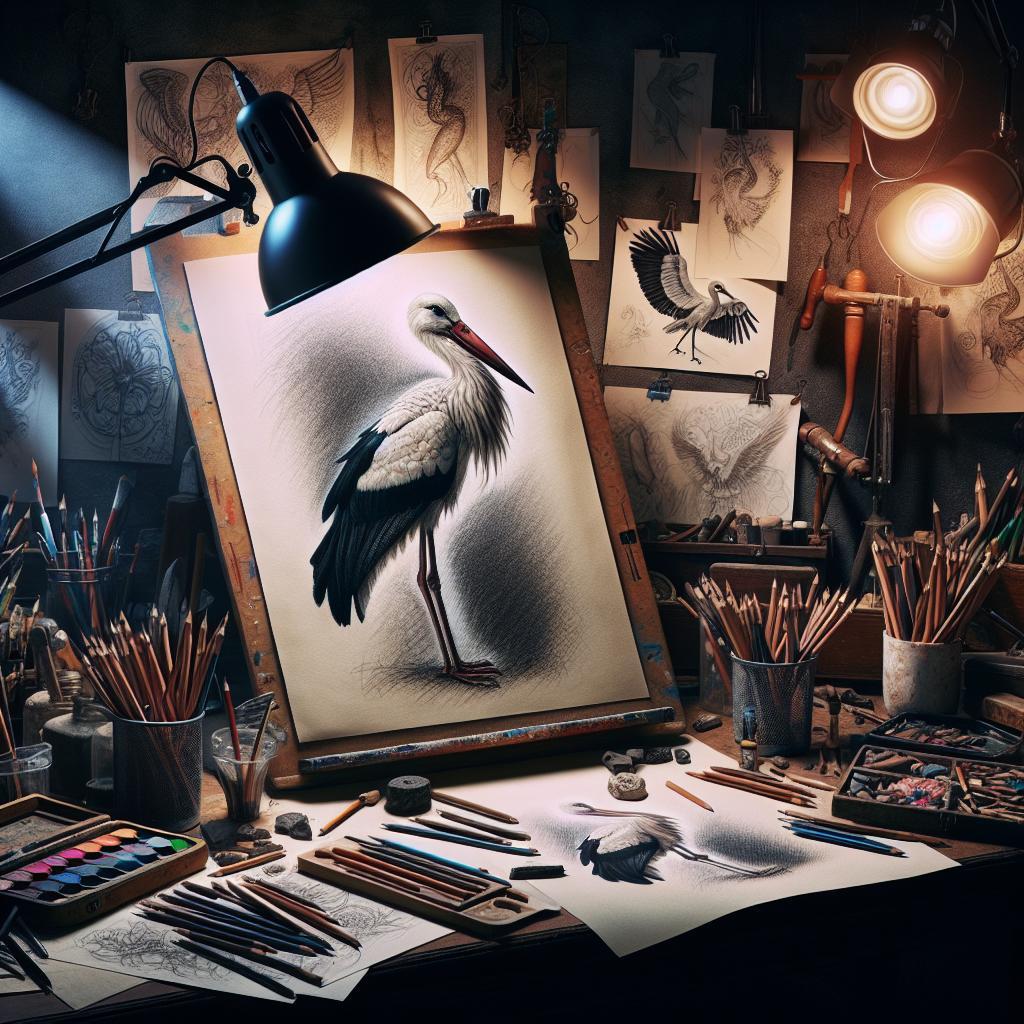 Learn how To draw A Stork In Just A Few Simple Steps