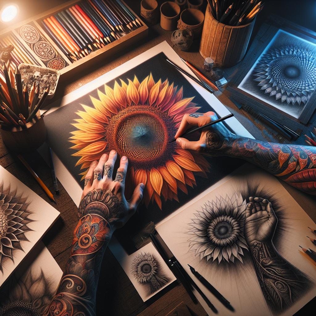 Sunflower Seed Pattern Drawing Tutorial for Nature-Inspired Art