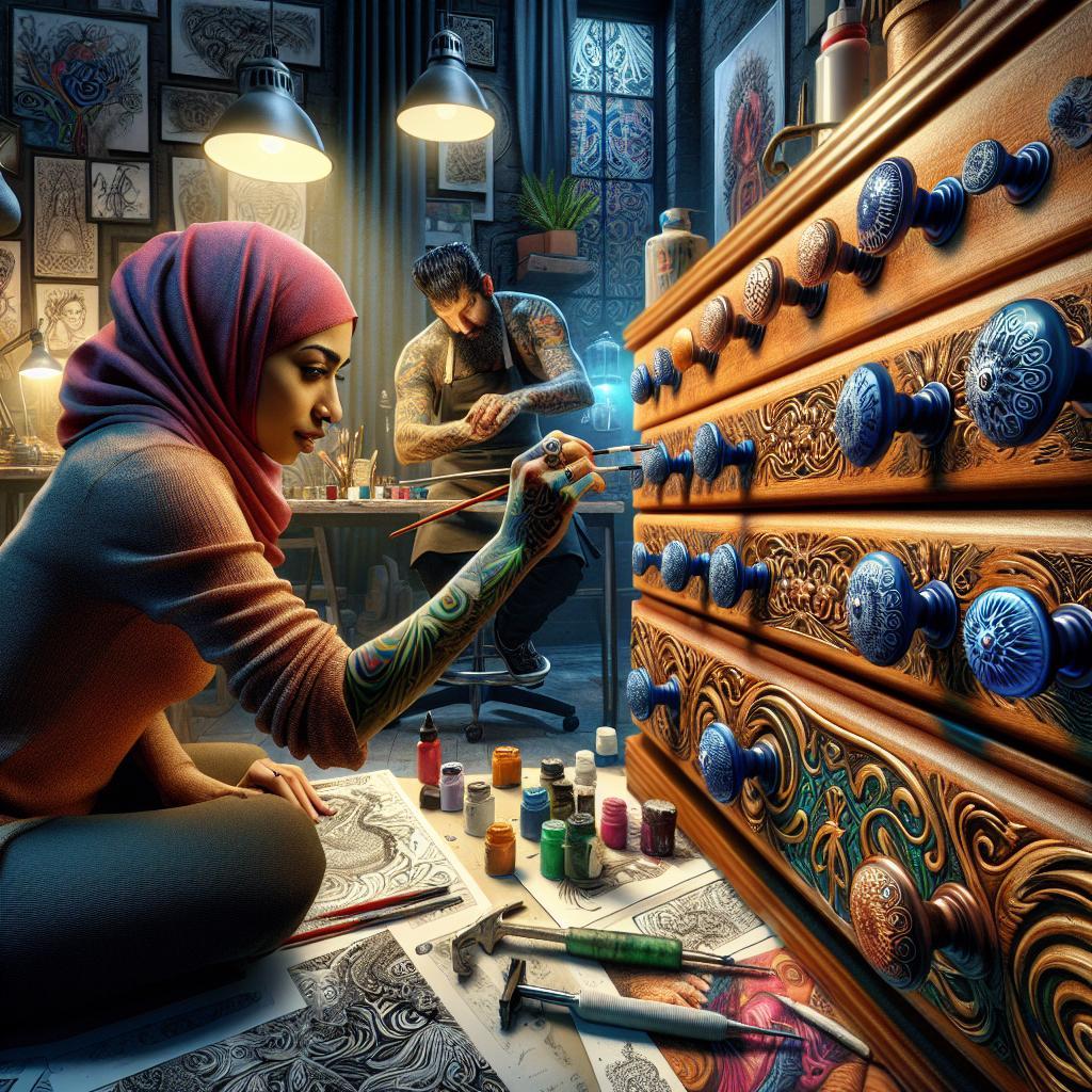Painting Drawer Knobs Creatively for Custom Home Decor
