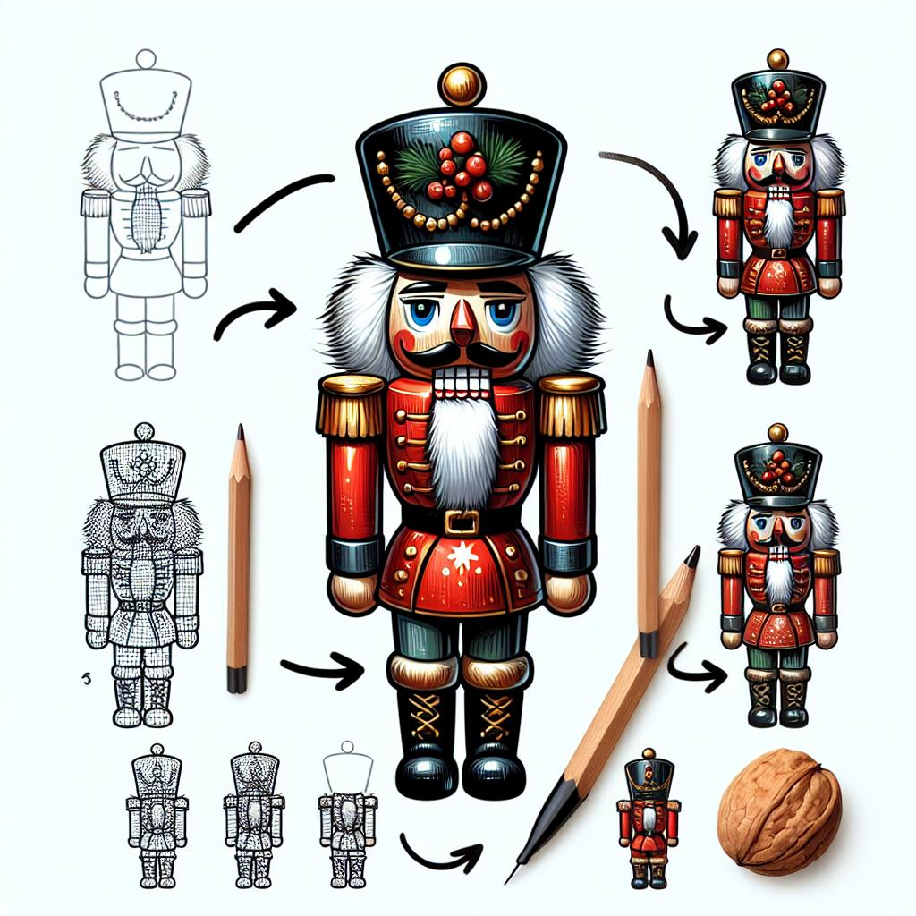 As the‍ holiday season ⁢approaches, bringing the joy and warmth of festive⁤ traditions,‍ what better‍ way to celebrate than by learning​ how to draw a nutcracker? This beloved figure, often seen guarding presents beneath the Christmas ‍tree, embodies the ‍spirit of the season⁤ and‌ offers ⁣a delightful art project​ for all ages. ‍Whether you’re a beginner looking ⁤to enhance your drawing skills ⁤or a seasoned ‍artist seeking a ⁤fun holiday-themed challenge, our guide will provide you with expert tips and step-by-step instructions to‍ create a charming‍ nutcracker masterpiece. Grab your pencils and​ let’s ⁣unleash some holiday creativity together!