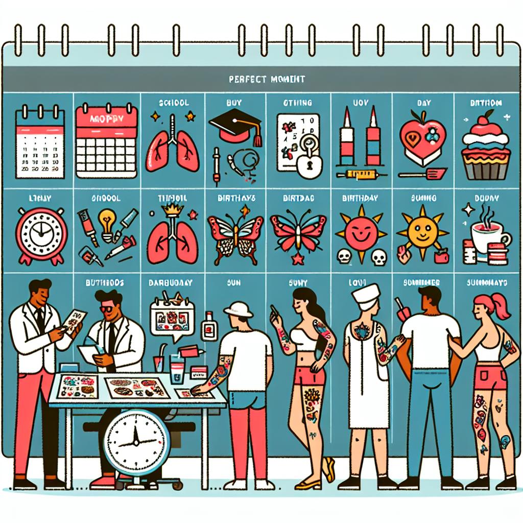 Best Time To Get A Tattoo: Unlock Your Perfect Moment! 2 Deciding that the time is right to get a tattoo can feel like a daunting yet thrilling journey. In this exploration of the Best Time To Get A Tattoo: Unlock Your Perfect Moment!, well demystify the factors that play into choosing the ideal time for your new ink. From seasonal considerations to personal milestones, understanding these elements can enhance both the experience and the significance of your tattoo. Join us as we unpack the insights that can transform the art of tattooing into a deeply personal celebration of who you are