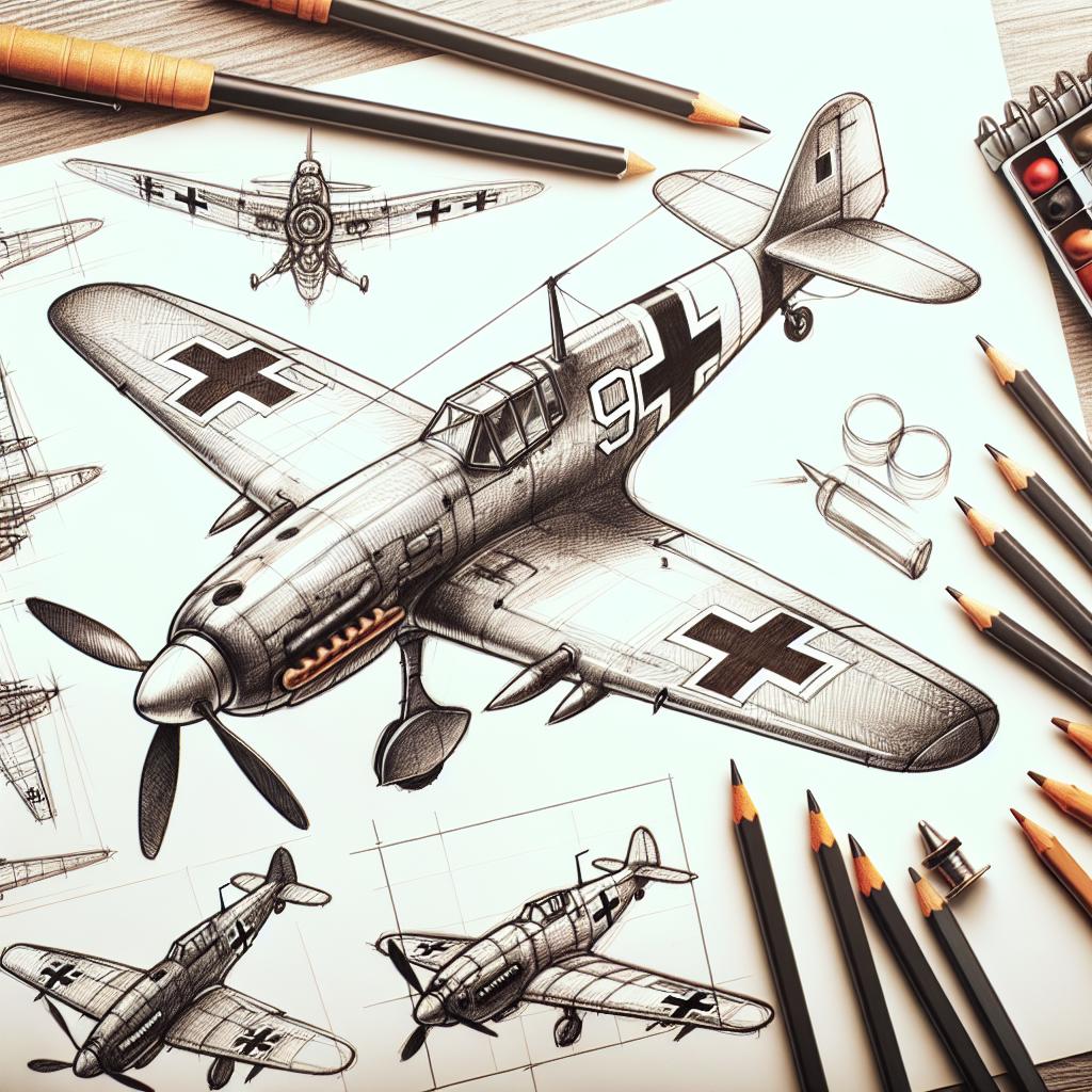 ME 109 Drawing Tutorial: Master WWII Aircraft Sketching Techniques 2 Are you ready to take your sketching skills to new heights? In this ME 109 Drawing Tutorial, well explore the captivating world of WWII aircraft, focusing on one of the eras most iconic planes: the Messerschmitt Me 109. Whether youre a seasoned artist or a curious beginner, mastering the techniques to accurately render this remarkable fighter will not only enhance your artistic repertoire but also deepen your appreciation for aviation history. Join us as we embark on an exciting journey to blend creativity with technical skill, ensuring that you can bring this legendary aircraft to life on paper