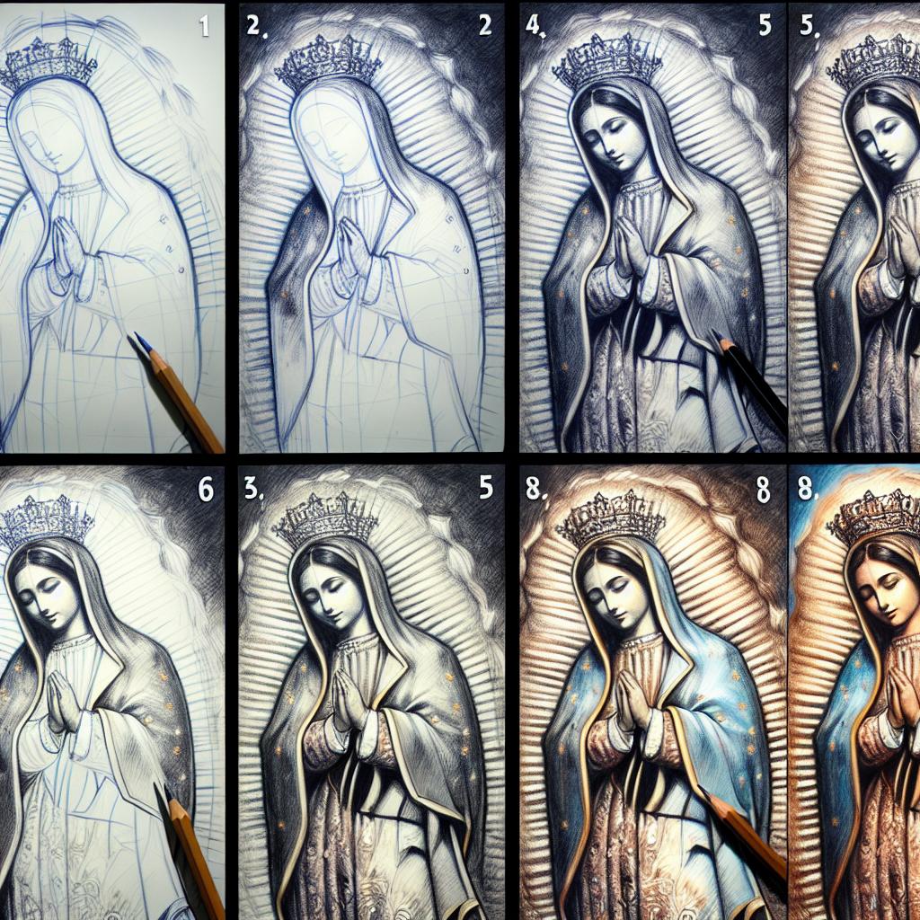 How to Draw Our Lady of Guadalupe with Traditional Techniques 2 If youve ever admired the serene beauty of Our Lady of Guadalupe and felt inspired to capture that essence on paper, youre in the right place. In this guide on how to draw Our Lady of Guadalupe with traditional techniques, we will take you through the rich history and intricate methods that have brought this beloved figure to life for centuries. Whether you are a seasoned artist or a curious beginner, you’ll discover approachable steps and valuable tips that will enhance your skills while deepening your appreciation for this iconic image. Get ready to embark on a creative journey that honors both art and tradition!