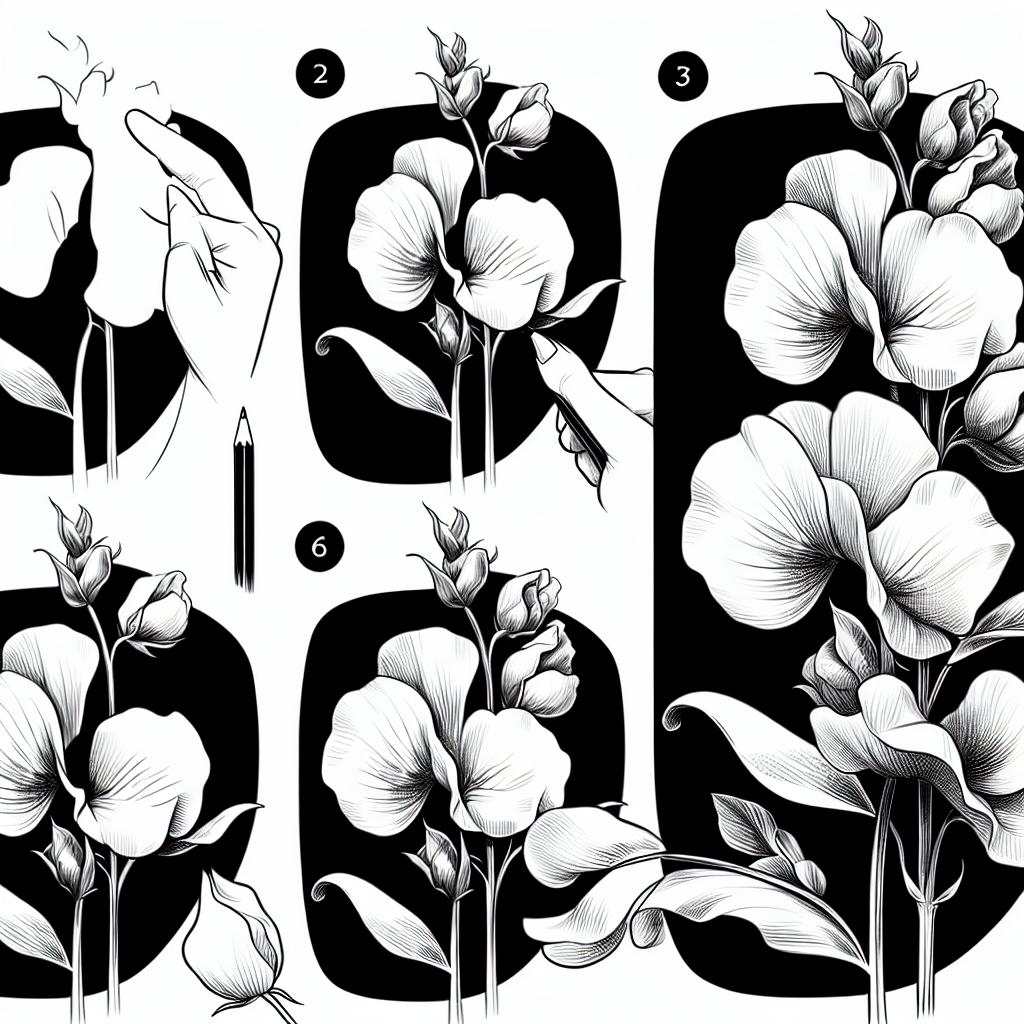 If you’ve ever admired the graceful beauty of sweet peas and wished to capture their elegance on paper, youre in the right place. In this guide, How to Draw Sweet Peas: Elegant Floral Illustrations in 5 Steps, we’ll simplify the drawing process, empowering you to create stunning floral illustrations that reflect the charm of these beloved blooms. With just a few easy-to-follow steps, you’ll be on your way to transforming your artistic ideas into vibrant sketches. So, grab your pencils, and let’s embark on this creative journey together!