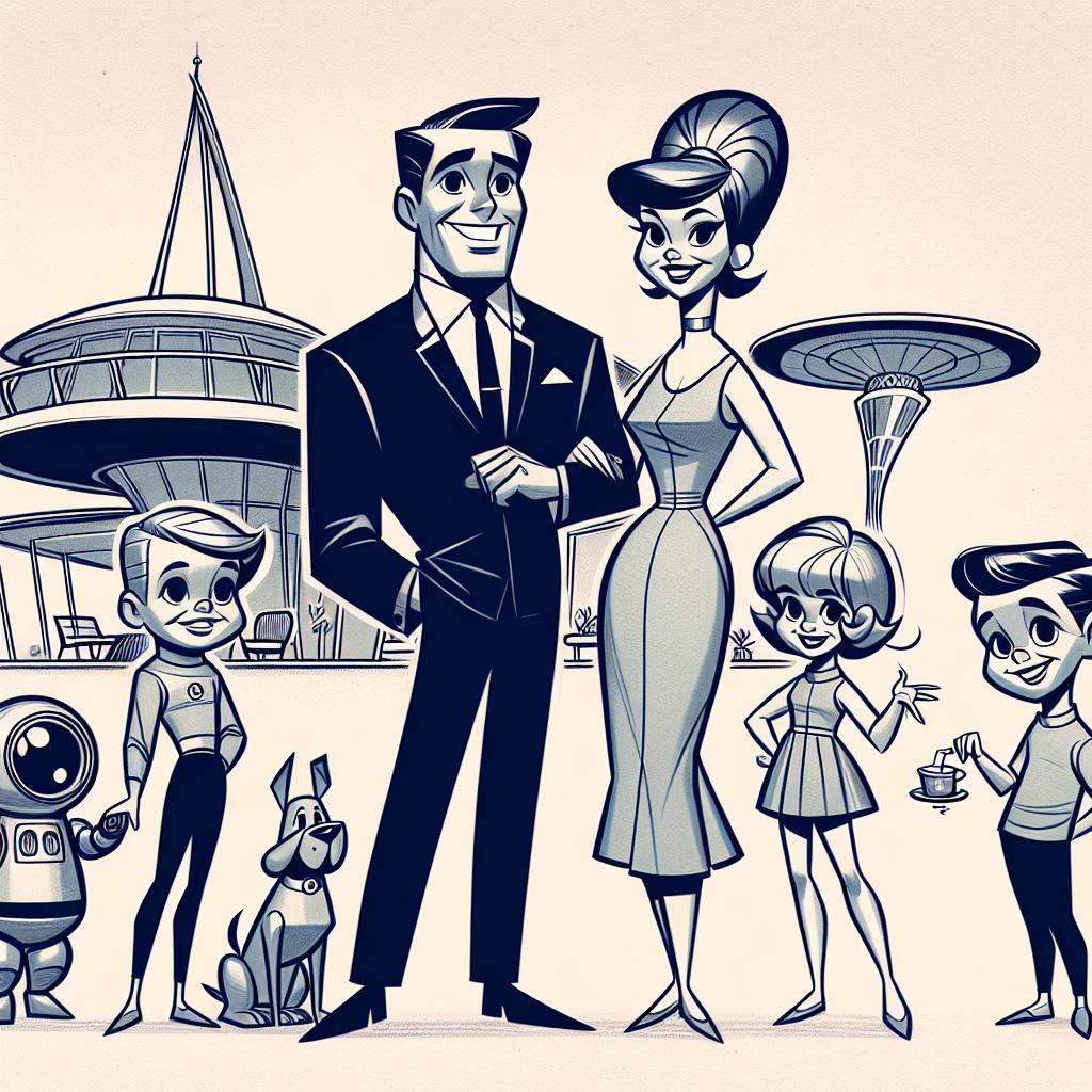 How to ‌Draw the‌ Jetsons ​Characters in‍ Retro ⁣Cartoon Style